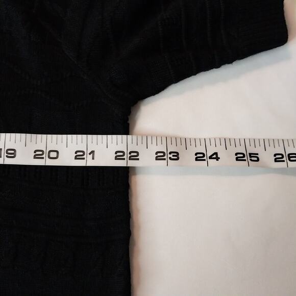 Qixing NWT Black Sweater Size XL Semi Sheer Casual Preppy Closet Staple - Picture 6 of 10